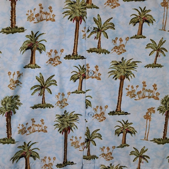 Men's Rima Hawaiian Shirt XL Tropical Palm Trees Short Sleeve Button Up - Picture 2 of 9
